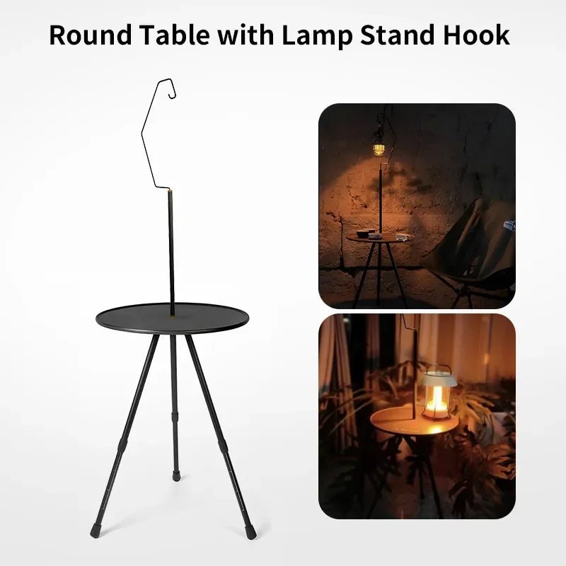 iCoolDown™ Adjustable Legs Ultralight Portable Folding Round Camping Table - iCoolDown