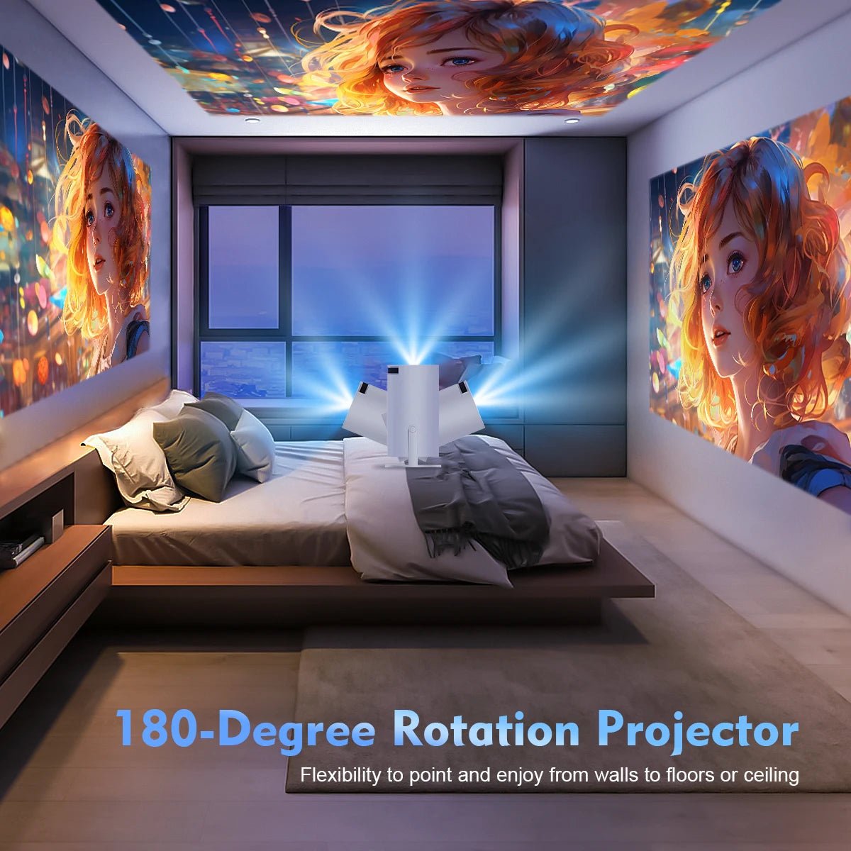iCoolDown™ Home Cinema Outdoor Projector Wifi6 and Bluetooth 5.0 - ICoolDown