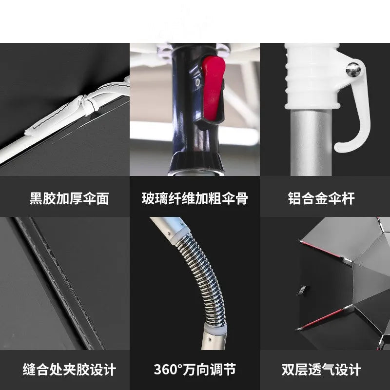 Large Adjustable Fishing Rain-proof Beach Umbrella - ICoolDown