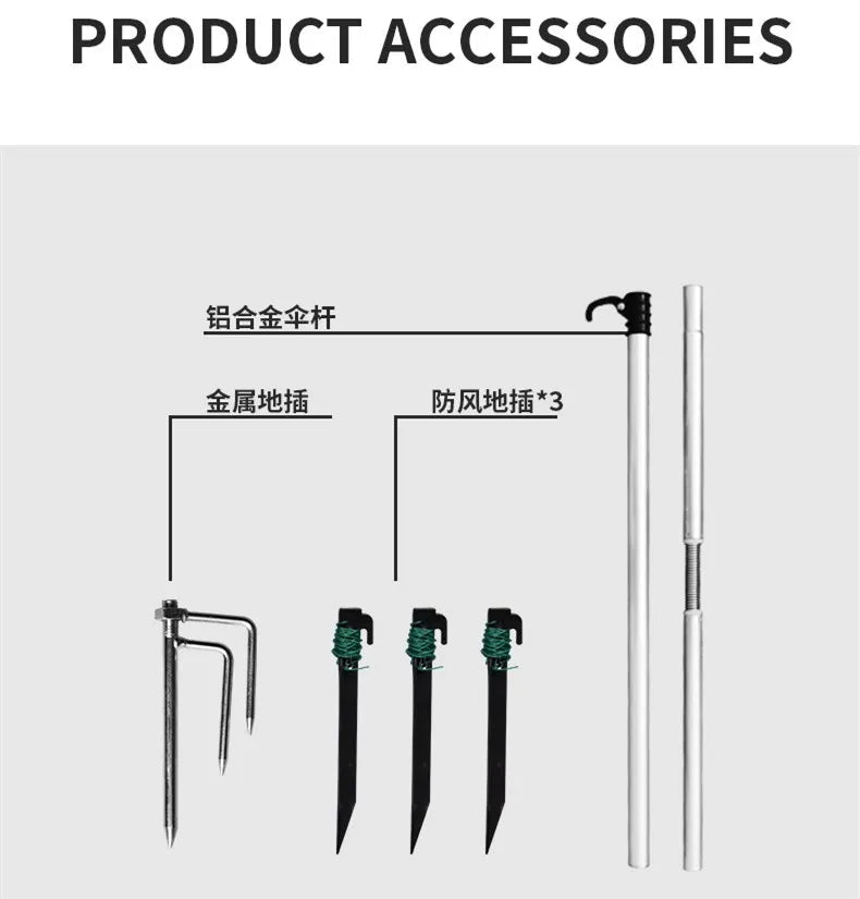 Large Adjustable Fishing Rain-proof Beach Umbrella - ICoolDown