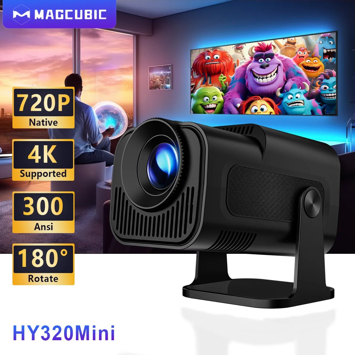 iCoolDown™ Outdoor Projector Mini 4K Cinema - ICoolDown