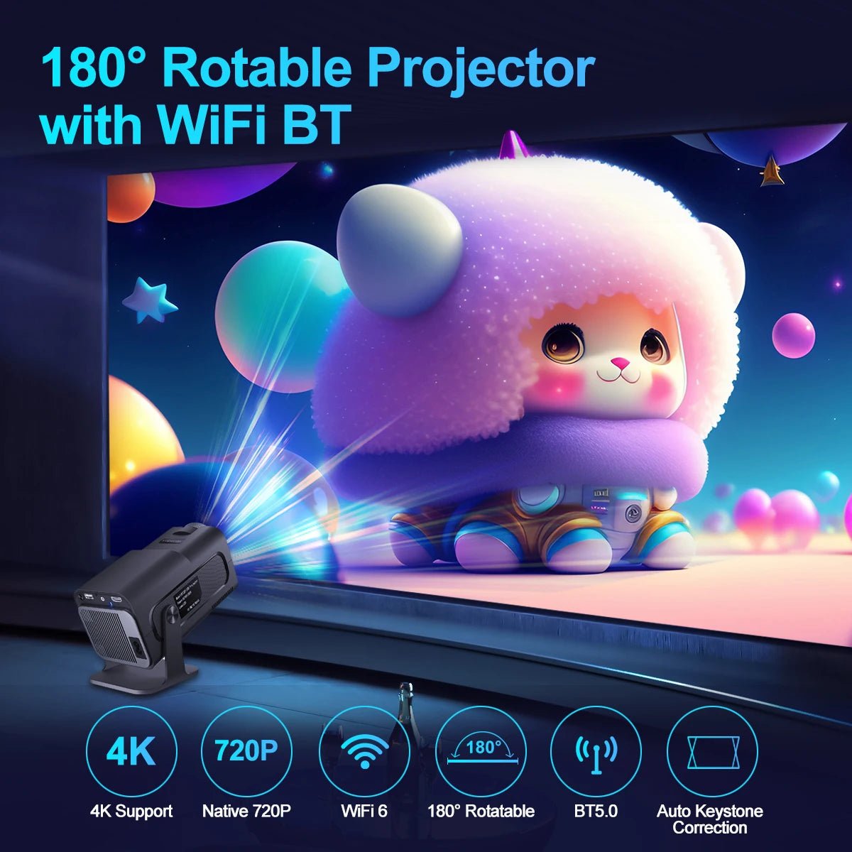 iCoolDown™ Outdoor Projector Mini 4K Cinema - ICoolDown