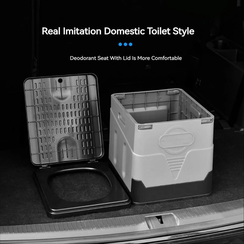 Portable, Collapsible, Anti-Odor Travel Emergency Folding Toilet - ICoolDown