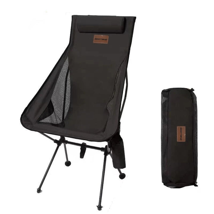 iCoolDown™ Portable Folding Camping Chair with Headrest - iCoolDown