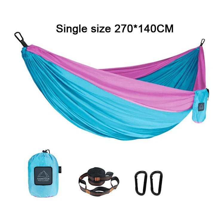 Portable Nylon  Outdoor Camping Hammock - Single/Double Size - ICoolDown