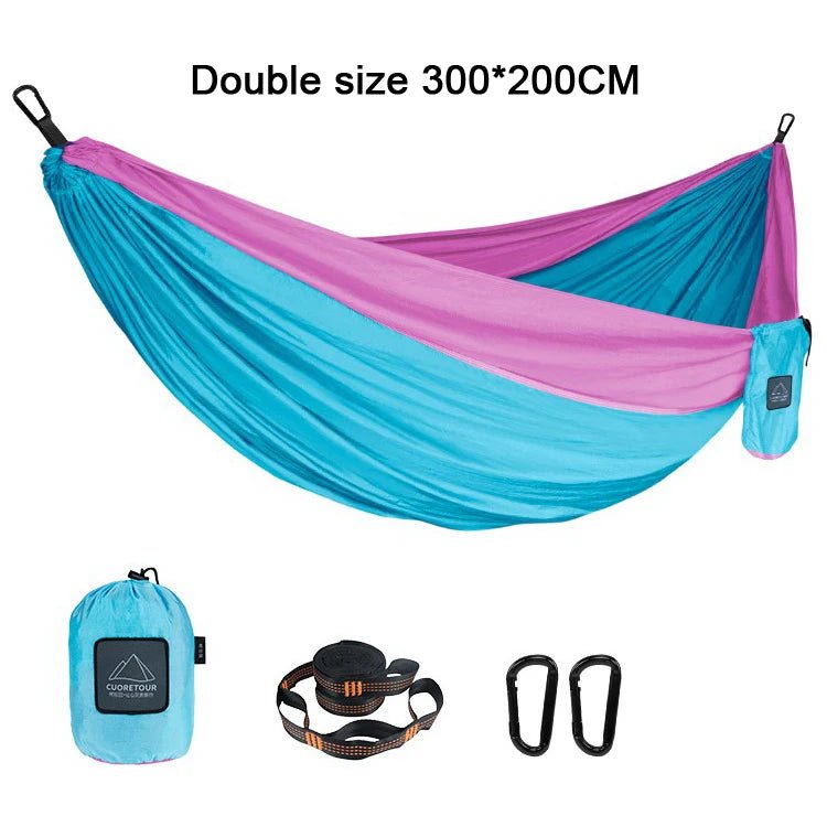 Portable Nylon  Outdoor Camping Hammock - Single/Double Size - ICoolDown