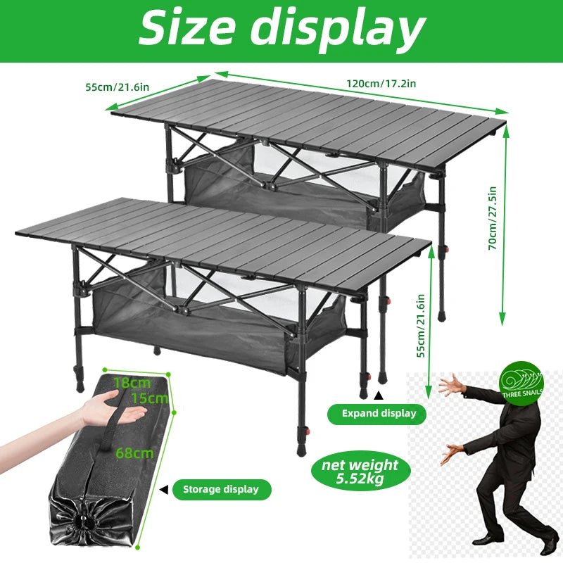 Rollable Camping Portable Outdoor Table - ICoolDown