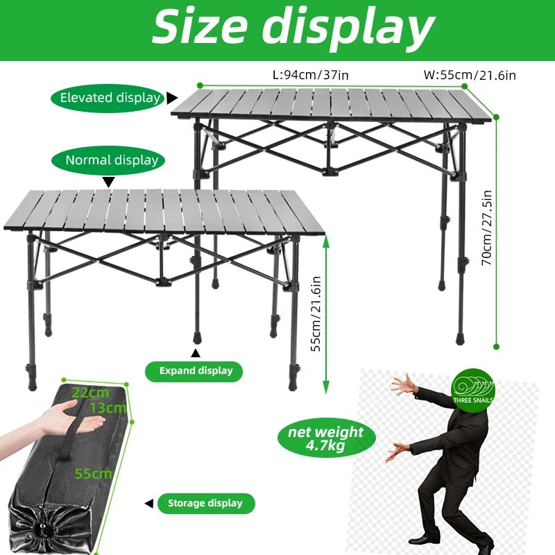 Rollable Camping Portable Outdoor Table - ICoolDown