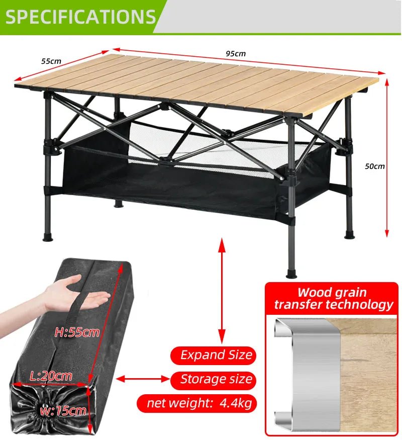 Rollable Camping Portable Outdoor Table - ICoolDown