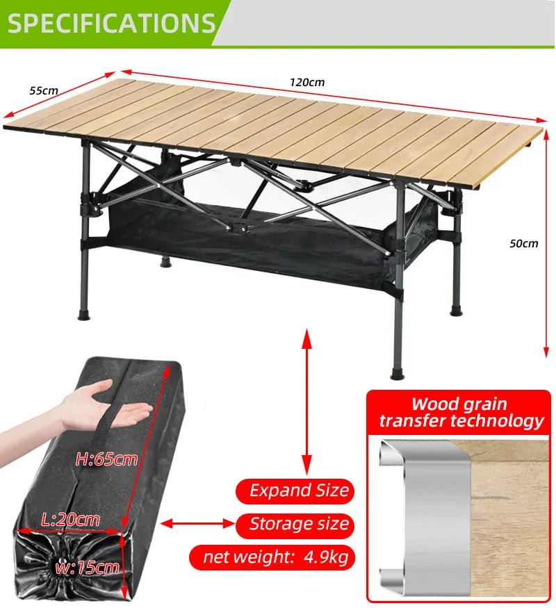 Rollable Camping Portable Outdoor Table - ICoolDown