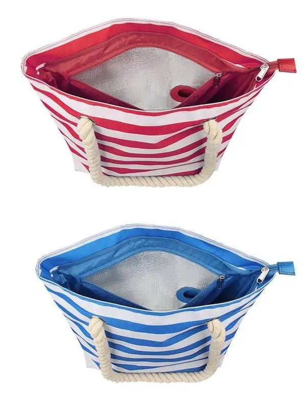Wine Dispensing Beach Tote Bag with Hidden Dispenser - ICoolDown