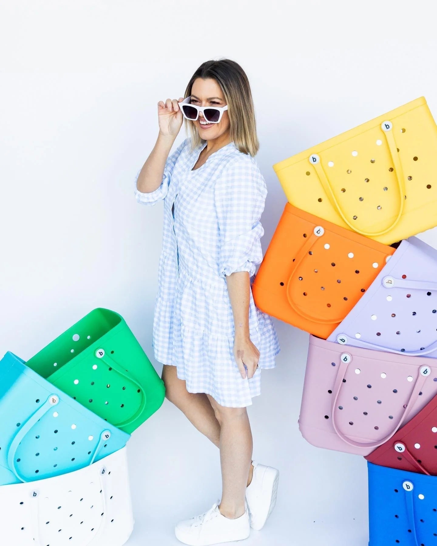 X-Large Capacity Plastic Beach Tote Bag for Men & Women - ICoolDown