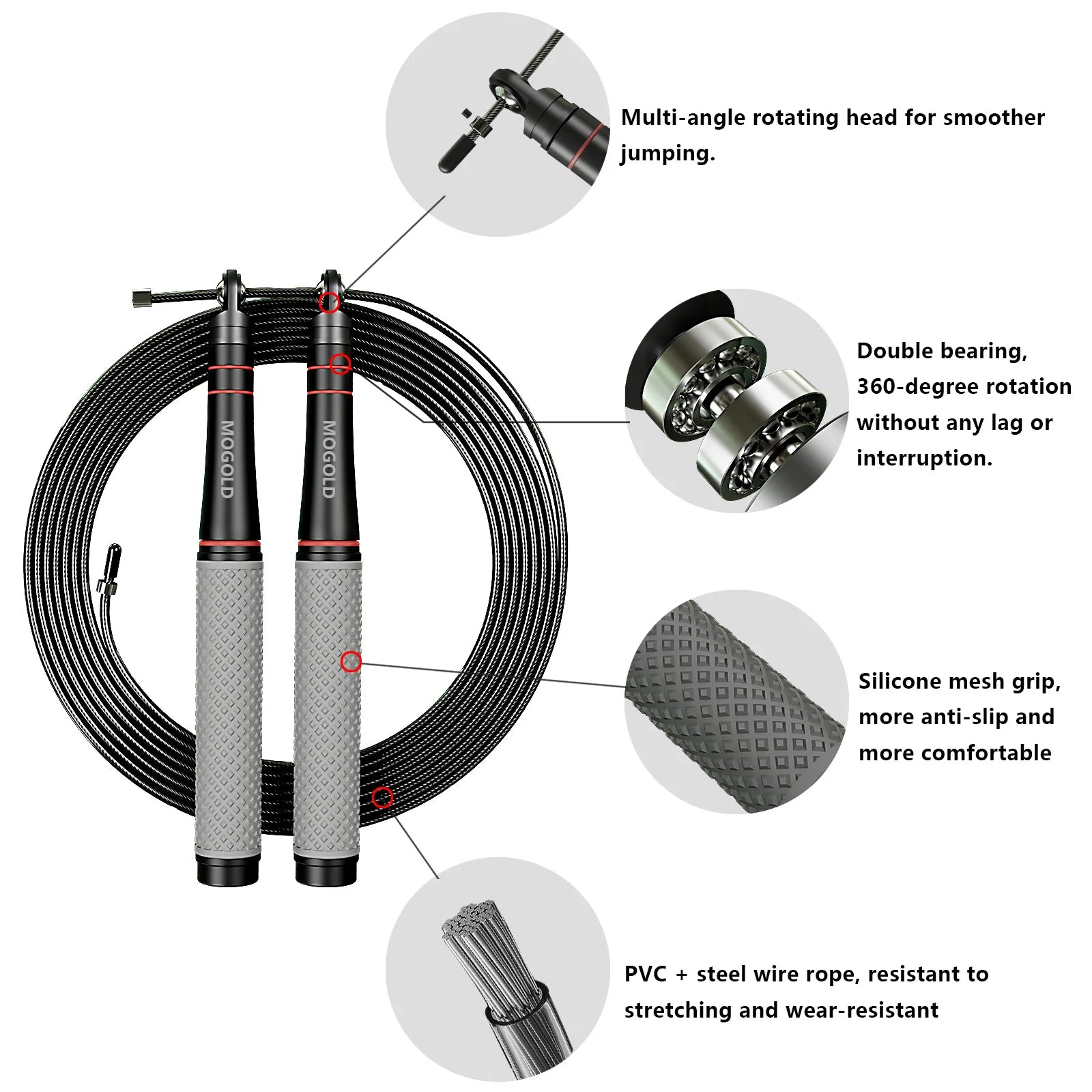iCoolDown™ Adjustable Weighted Jump Rope