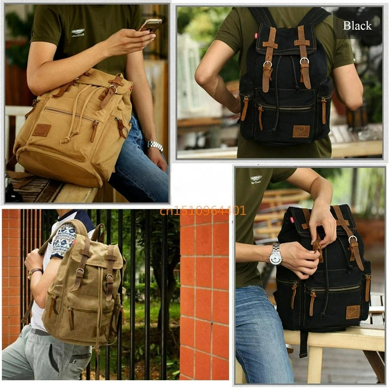 iCoolDown™ Retro Large Vintage Backpack Bag - ICoolDown
