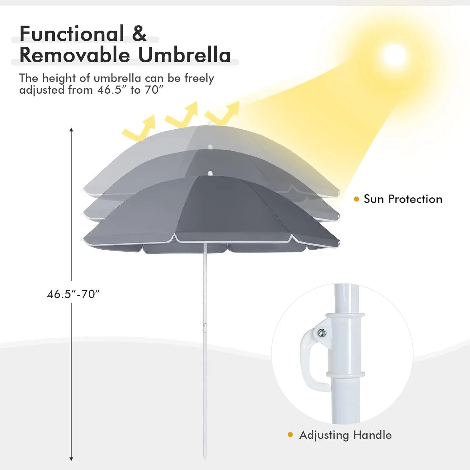 iCoolDown™ Portable Folding Picnic Double Chair with Umbrella - ICoolDown